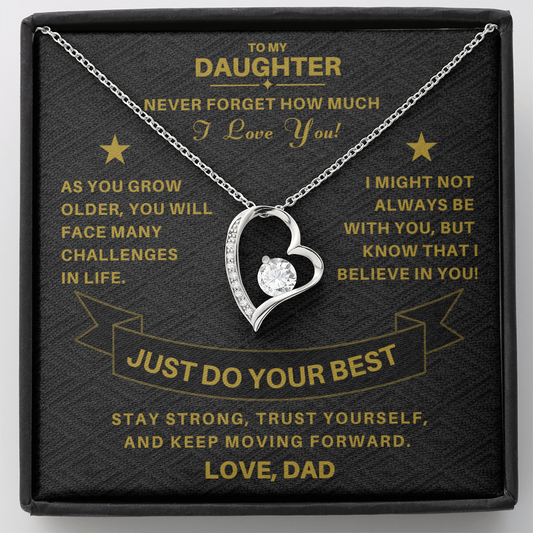 To My Daughter / From Dad Luxury Necklace Gift  SS#1103