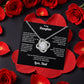 To My Daughter - From Dad - Rotating Rose Box Necklace Gift Set SS#27