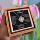 To My Daughter - From Dad - Rotating Rose Box Necklace Gift Set SS#27