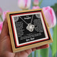 To My Daughter - From Dad - Rotating Rose Box Necklace Gift Set SS#28