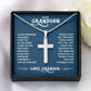 To Grandson / From Grandpa Artisan Cross Necklace - SO - 0041
