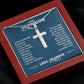 To Grandson / From Grandpa Artisan Cross Necklace - SO - 0041